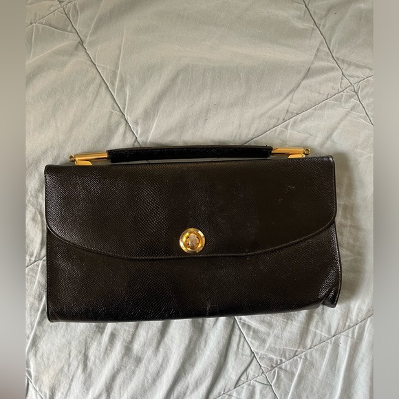 Vintage Ruth Saltz Black and Gold Handbag/Clutch - Picture 7 of 10